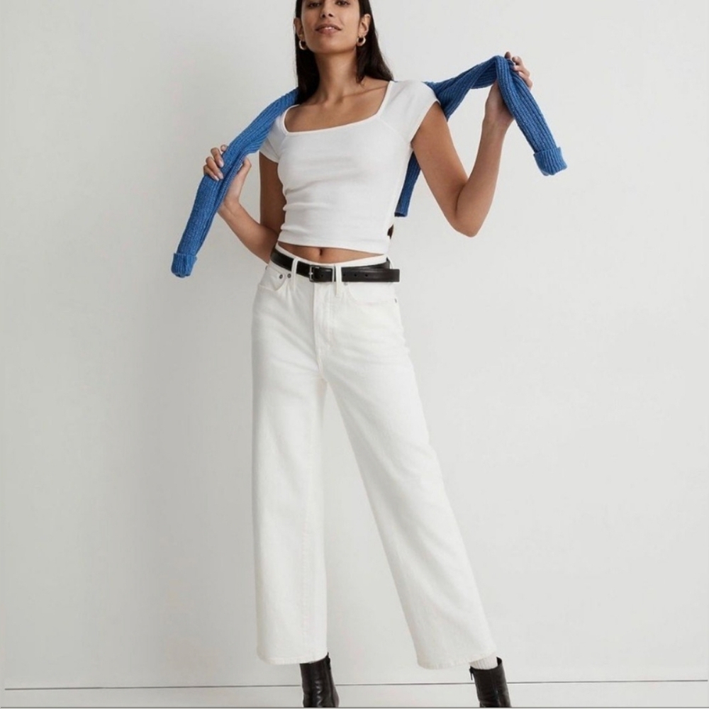 NWT Madewell The Perfect Vintage Wide Leg Crop Jeans